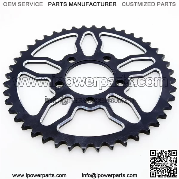Black anodized AL7075 44T #420 sprocket - Image 4