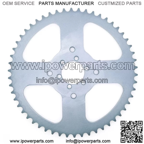 54T 40mm #420 silver gray sprocket - Image 3