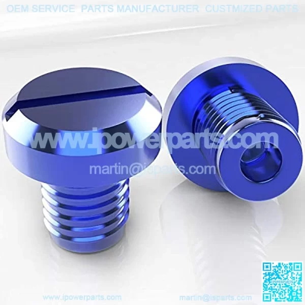 Aluminum CNC Universal Motorcycle 4Pcs M10x1.25 Mirror Hole Plugs For KAWASAKI Versys 650/ Z250SL/ Z125,SUZUKI, SUZUKI, YAMAHA, TRIUMPH (Blue) - Image 2
