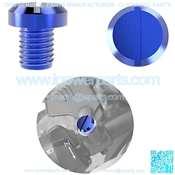 Aluminum CNC Universal Motorcycle 4Pcs M10x1.25 Mirror Hole Plugs For KAWASAKI Versys 650/ Z250SL/ Z125,SUZUKI, SUZUKI, YAMAHA, TRIUMPH (Blue) - Image 3