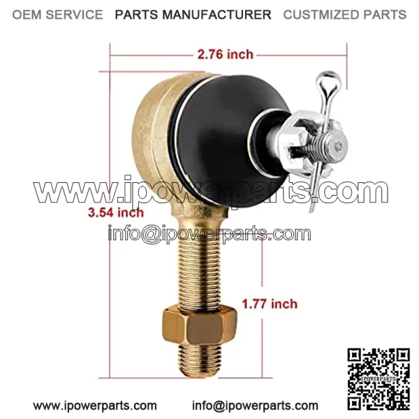 Club Car DS Tie Rod Ends Ball Joint Right & Left Threads Kit for 1976-2008 Gas & Electric Golf Cart Models Replaces # 7539 7540 - Image 3
