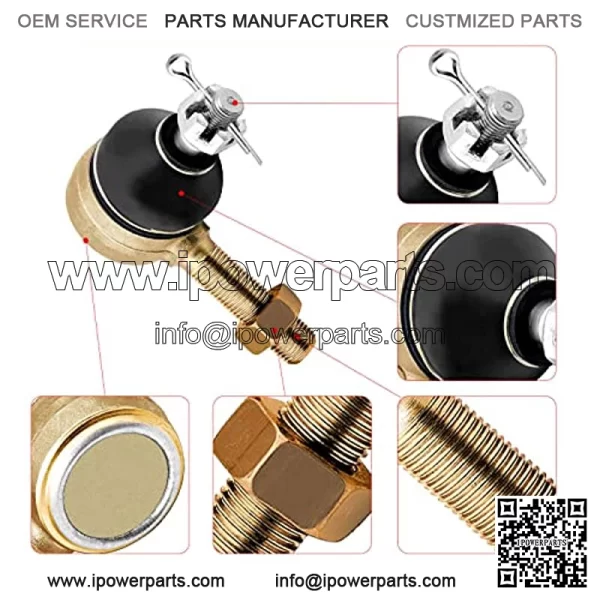 Club Car DS Tie Rod Ends Ball Joint Right & Left Threads Kit for 1976-2008 Gas & Electric Golf Cart Models Replaces # 7539 7540 - Image 4