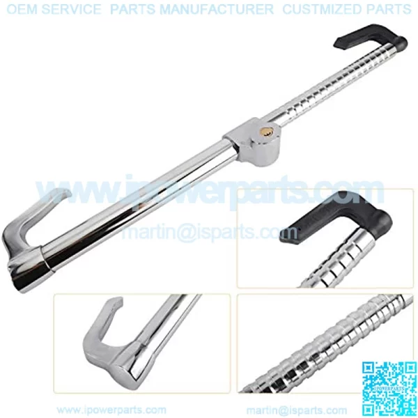 Universal High Security Stainless Steel Steering Wheel Lock,Extendable Double Hook Car Clutch Brake Lock - Image 5