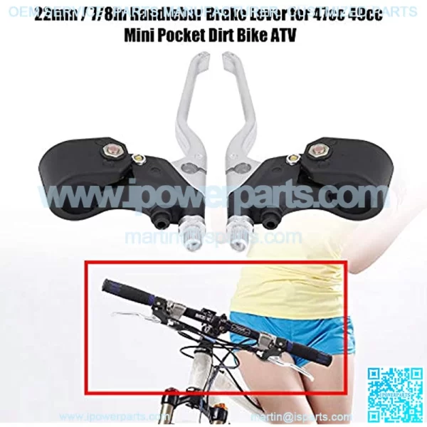 Universal 1 Pair Aluminium Alloy 22mm 7/8 inch Handlebar Brake Lever for 47cc 49cc Mini Pocket Dirt Bike ATV - Image 2
