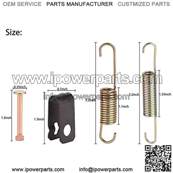 Golf Carts Brake Shoes Spring Kit for Club Car DS & Precedent 1980-up Gas/Electric# 1018163-01, 1011466 - Image 2