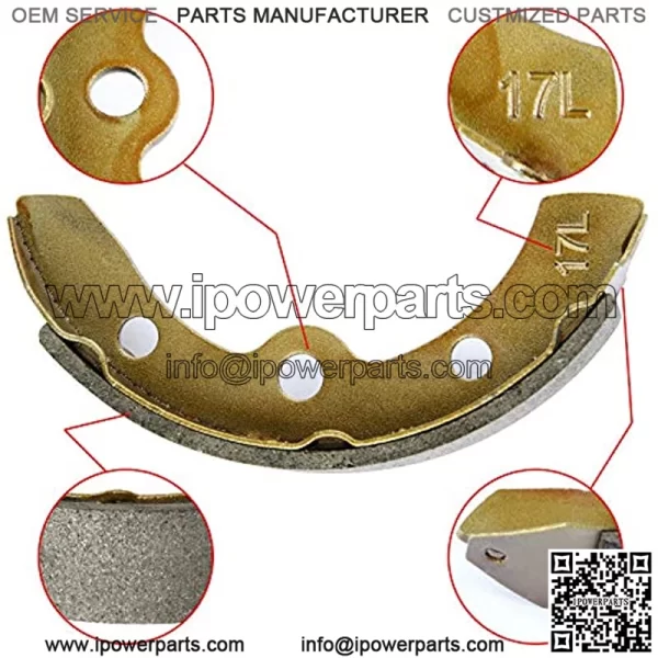 Club Car Replacement Brake Shoes for Club Car DS 1981-1994 Carryall (Manual Adjust) Club Car Rear Brake Shoes OEM Club Car 101146302??4Pcs-Long - Image 3