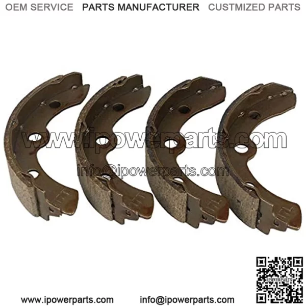 Golf Cart Brake Shoes (2 Front, 2 Rear) Fits Club Car (1995-up) DS and Precedent Golf Cart 1018232-01 EZGO and Yamaha Models