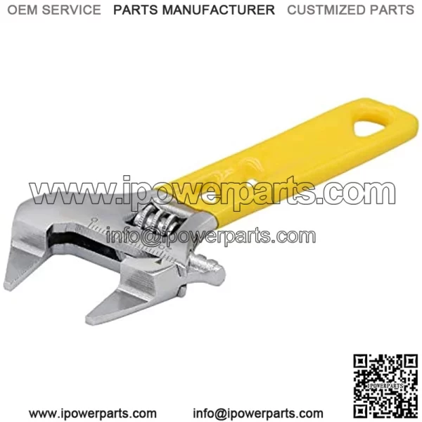 4-Inch Adjustable Wrench,Large Opening -0.94-Inch Jaw Opening,Precise Jaw Design Grip in Tight Spaces - Image 2