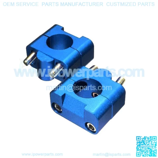 Blue CNC 28mm inner diameter Handle Bar Clamps Taper Raiser Pit BIKE ATV H CL11