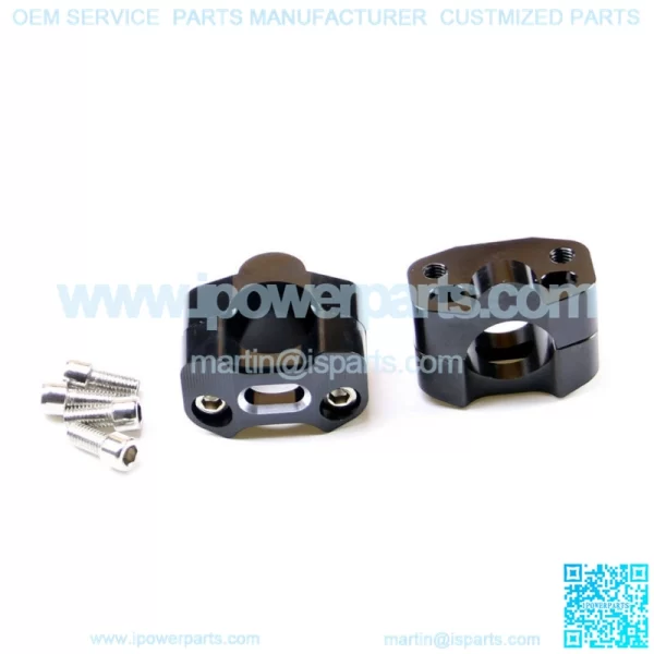 CNC Silver 7/8?? to 11/8?? Handle Bar Clamp Riser PIT PRO TRAIL DIRT QUAD BIKE ATV - Image 4