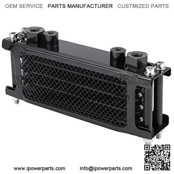 Universal Engine Oil Cooler Kit Motorcycle Oil Cooler Cooling Radiator for Motorbike Dirt Bike 50CC-200CC(Black) - Image 3