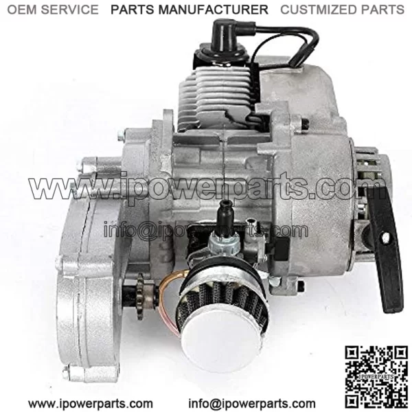 49CC 2 Stroke Engine Motor??2 Stroke Engine Motor Air Filter with Gear Box for 49cc Mini Pocket Bike Gas G-Scooter ATV Quad Bicycle Dirt Pit Bikes - Image 2