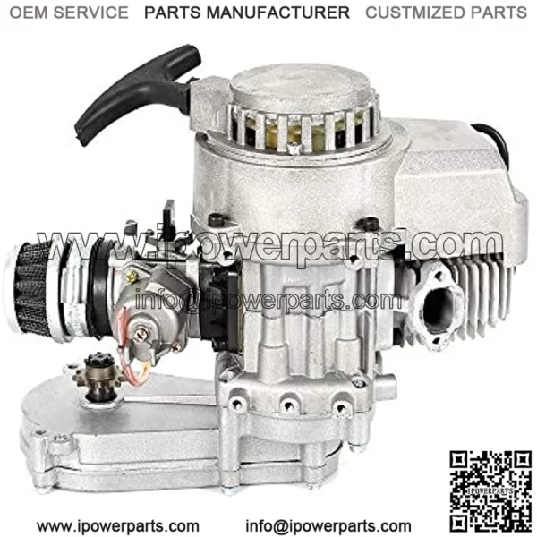 49CC 2 Stroke Engine Motor??2 Stroke Engine Motor Air Filter with Gear Box for 49cc Mini Pocket Bike Gas G-Scooter ATV Quad Bicycle Dirt Pit Bikes - Image 4