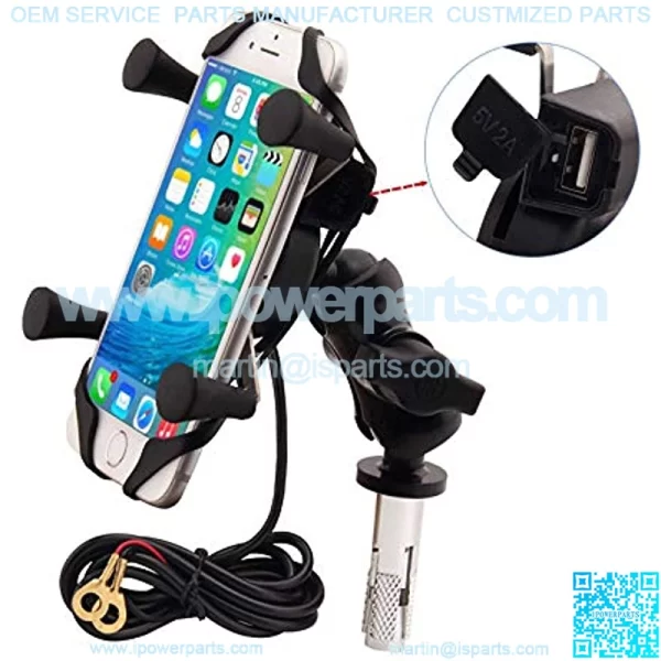 Motorcycles Phone Mount with Charger Grip Mobile Phone Holder GPS Navigation Bracket for BMW S1000RR Suzuki GSX 1300R Hayabusa GSX-R 600 750 1000 Yamaha YZF Kawasaki Ninja Honda CBR New