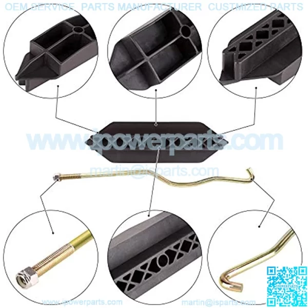 12V Battery Hold Down Plate with Rods Kit for Club Car Precedent 2004-2009 Electric Golf Cart - Image 2