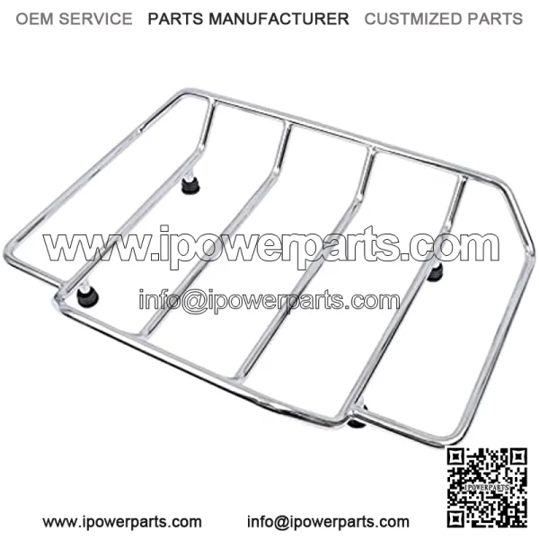 Top Rack Rail, Motorcycles Trunk Luggage Rack Rail Carrier Compatible With Touring Road King Street Glide Road Glide Electra Glide Tour pak Pack 1984-2021,Chrome - Image 4