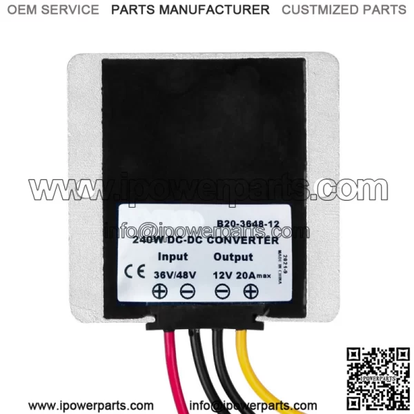 Golf Cart DC Buck Converter 20 AMP 48V 36V VOLT Voltage Step Down Regulator to 12V - Image 2