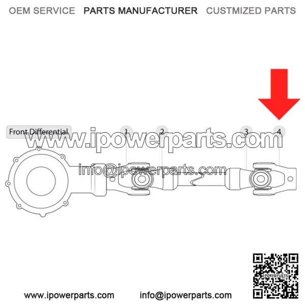 Front Drive Shaft Yoke W/U-Joint for Yamaha Wolverine 700 YXE700WD 2016-2018 - Image 2