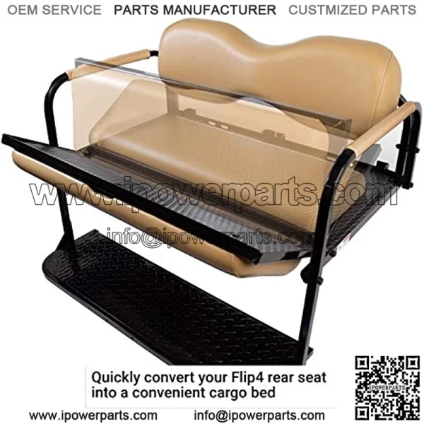 Club Car Precedent Golf Cart Rear Seat Kit ?C Beige - Image 3