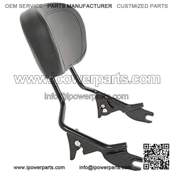 Black Detachable Backrest Sissy Bar With Pad for Harley Touring 2009 2010 2011 2012 2013 2014 2015 2016 2017 2018 2019 2020 2021