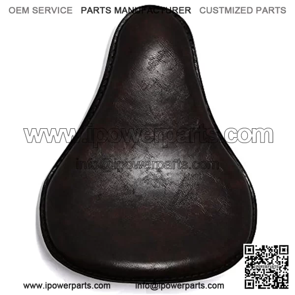 Custome 13" Driver Seat Leather Cushion for Harley Chopper Bobber Scooter Custom - Image 3