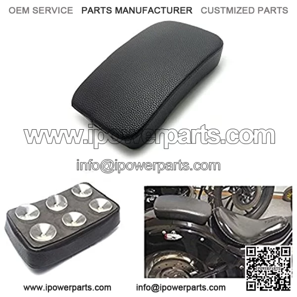 Rectangular Pillion Passenger Pad Seat 6 Suction Cup For Custom Chopper