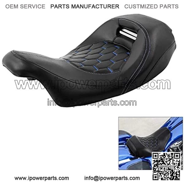 Solo Touring Seat Driver Rider Pillion Leather Seat Fit For Harley Road King Road Glide Street Glide Electra Glide Ultra Classic 2009-2020 - Image 3