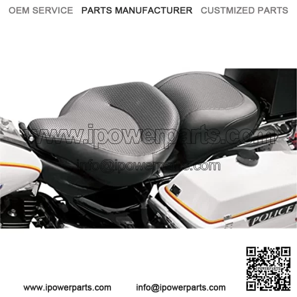 Motorcycle Seats 79436 Standard Touring Passenger Seat for Harley-Davidson Electra Glide & Road King Police 1983-'21, Textured, Black, Width: 13.5"