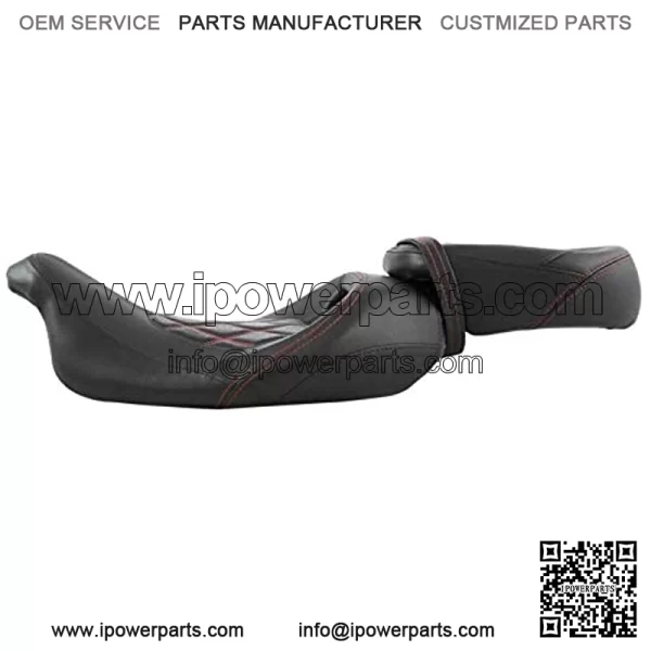 Rider and Passenger Seat 2-Up Motorcycle Low Pofile Seat Fit For Harley Touring Road King Road Glide Street Glide Electra Glide Ultra Classic 2009-2021 - Image 5