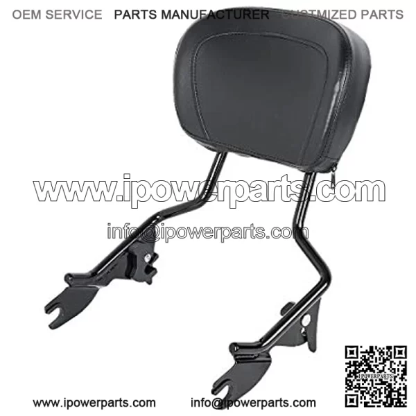 Detachable Backrest Sissy Bar+Luggage Rack+4-Point Docking Hardware Kit Fits for 2009-2013 Harley Touring Road King, Road Glide, Street Glide, Electra Glide Standard - Image 2