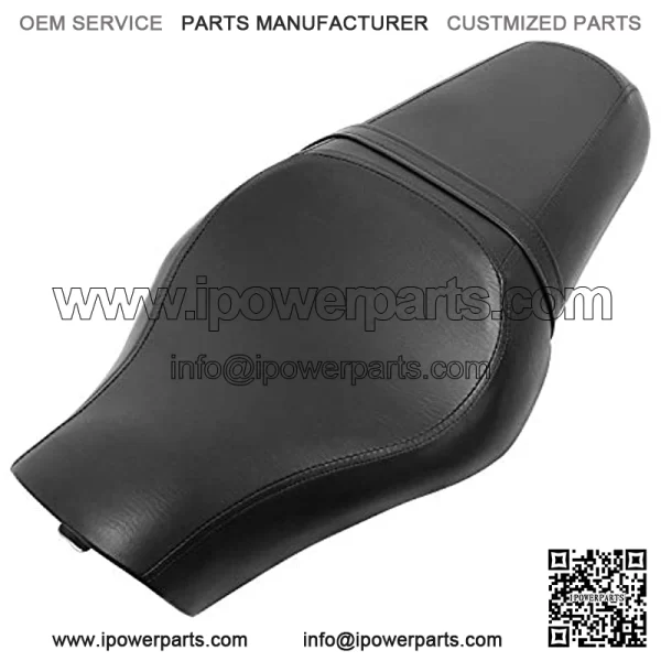 Motorcycle Front Driver Rear Passenger  Leather Seat Cushion for Harley Sportster Iron 883 XL 1200,Black