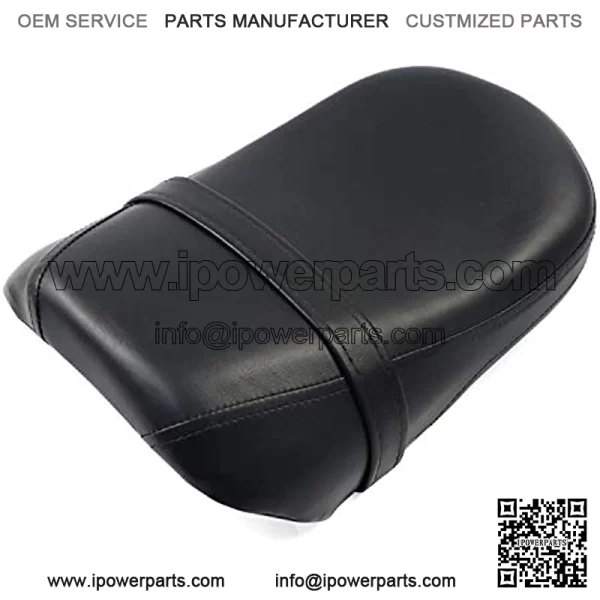 Motorcycle Passenger Pillion Black Leather Rear Seat Pad Custom For Vulcan 650 VN650 2015-UP - Image 2