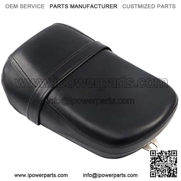 Motorcycle Passenger Pillion Black Leather Rear Seat Pad Custom For Vulcan 650 VN650 2015-UP - Image 4