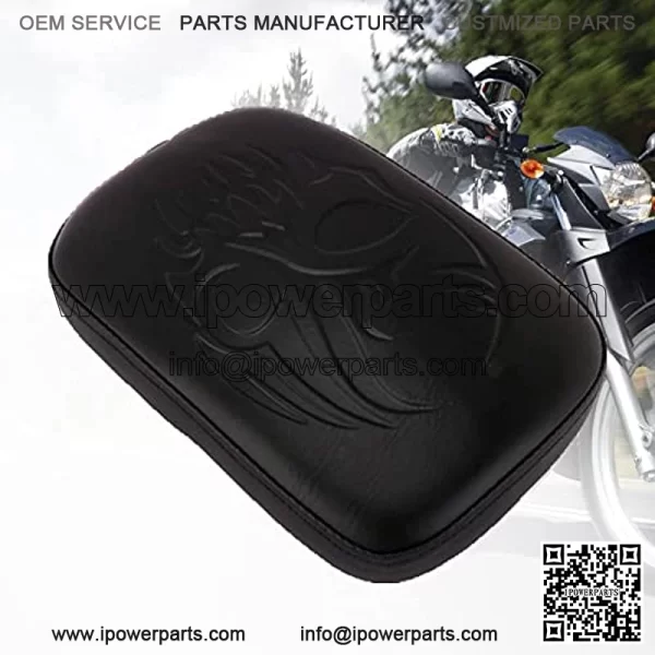Motorcycle Pillion Cushion Pad With 8 Suction Cup Solo Rear Seat Passenger Saddle For XL883 XL1200 X48 X72 Cruiser Chopper Custom,Ghost head - Image 3