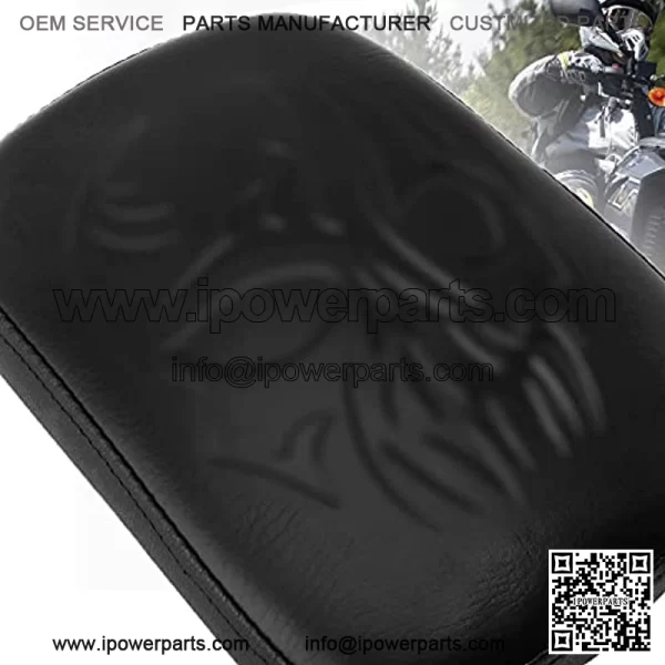 Motorcycle Pillion Cushion Pad With 8 Suction Cup Solo Rear Seat Passenger Saddle For XL883 XL1200 X48 X72 Cruiser Chopper Custom,Ghost head - Image 4