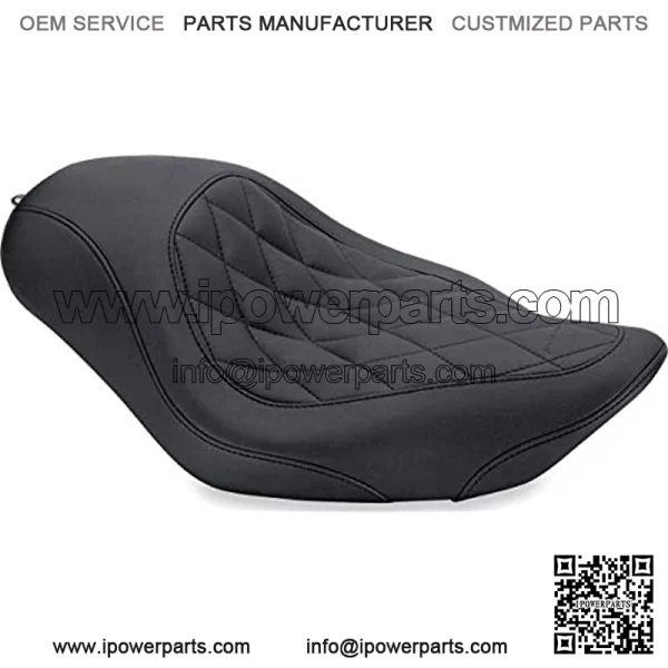 Motorcycle Seats 76728 Wide Tripper Solo Seat for Harley-Davidson Sportster 2004-'21, Diamond, Black