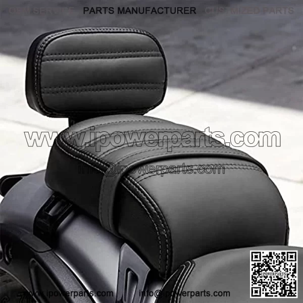 Passenger Seat Backrest, GUAIMI Lether Passenger Seat + Backrest Pad Set Compatible with Indian Scout Bobber Twenty/Sixty 2018-2021 Replace OEM Number: 2882853-VBA - Image 2