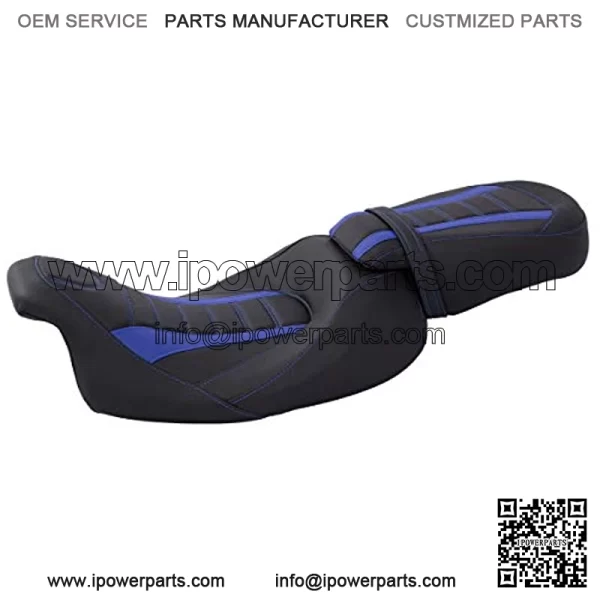 Rider and Passenger Seat 2-Up Motorcycle Low-Profile Seat Fit For Harley Road King Road Glide Street Glide Electra Glide Ultra Classic 2009-2020 - Image 2