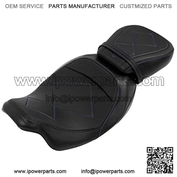Rider and Passenger Seat Low-Profile Seat  Seat Fit For Harley Touring Road King Road Glide Street Glide Electra Glide Ultra Classic 2009-2020 - Image 2