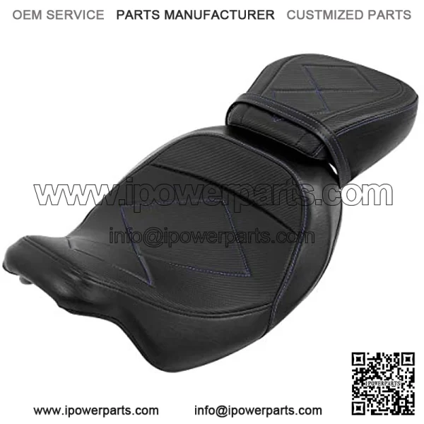 Rider and Passenger Seat Low-Profile Seat  Seat Fit For Harley Touring Road King Road Glide Street Glide Electra Glide Ultra Classic 2009-2020 - Image 3
