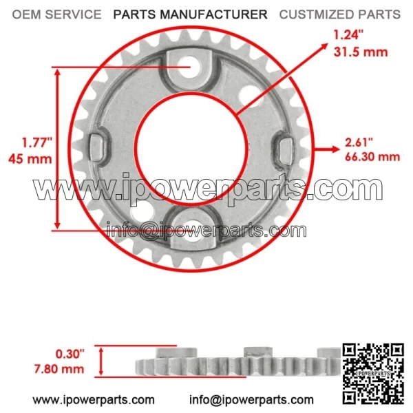 Camshaft Kit FRONT NEW For Kawasaki Brute Force 750 4x4i KVF750 2013-2021 - Image 4