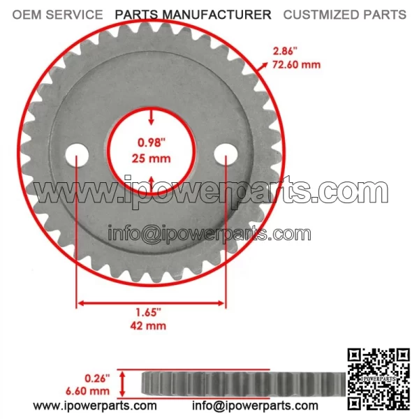 For Polaris RZR 900/ 4 900 2014 Intake Exhaust Camshaft w/ Timing Chain Sprocket - Image 4