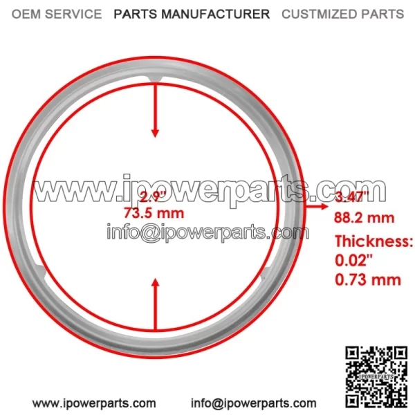 Can-Am Maverick X3 RR 2020-2023 Exhaust Muffler Gasket w/Seal - Image 3