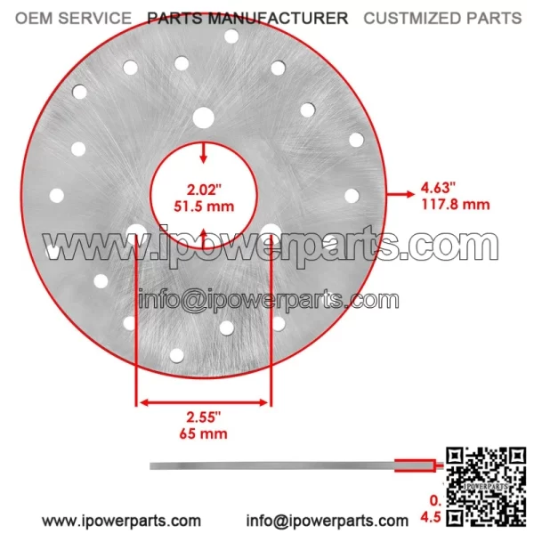 Polaris Scrambler 500 4X4/2X4 2001-2004 Front/Rear Brake Disc Rotors - Image 3