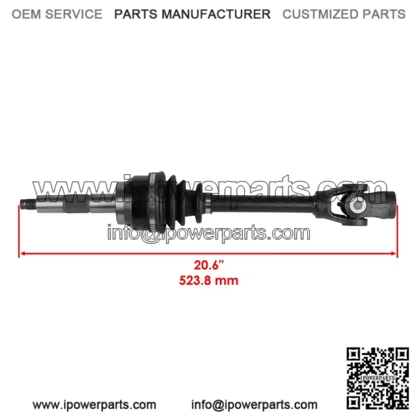 Polaris Scrambler 400/500 4X4 1997-2003 Front CV Joint Axle (BTB) - Image 2