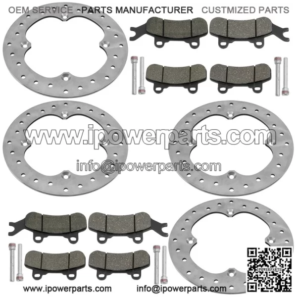 Can-Am Maverick/Max X3 2017 Front & Rear Brake Rotors w/Brake Pads - Image 5
