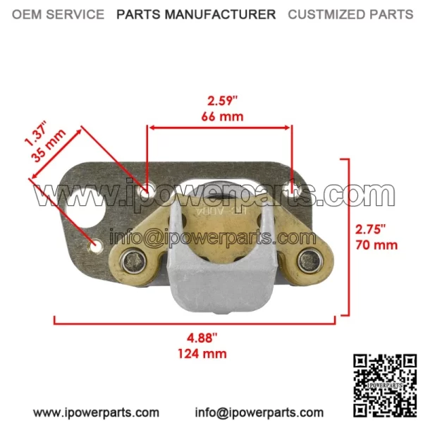 Polaris Scrambler 500 4X4 2003-2004 Front Brake Calipers w/Pads (Left/Right) - Image 2