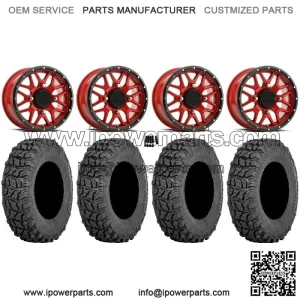 14" Wheels Red 28" Tires CFMoto ZForce 950 UForce 1000