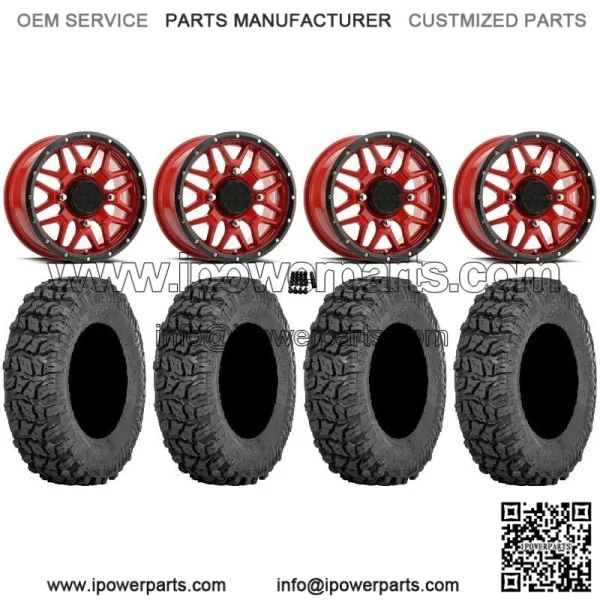14" Wheels Red 28" Tires CFMoto ZForce 950 UForce 1000