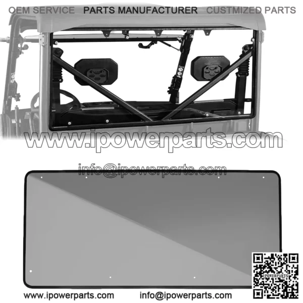 UForce Rear Windshield PC for 2021-2025 CFMOTO UForce 600 Clear Back Window - Image 2